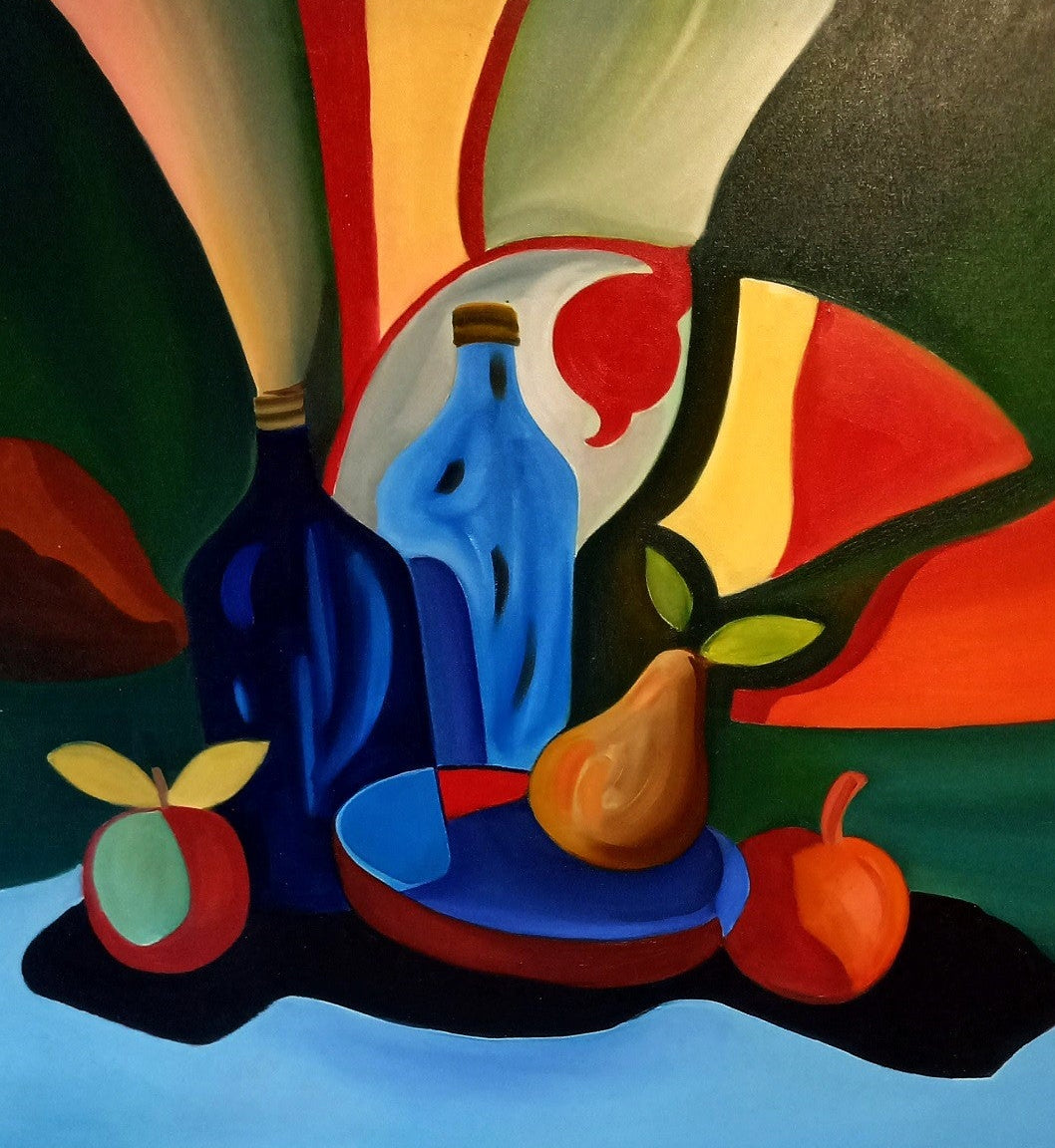 Modern Stilleven met Flessen – Rinus Manschot