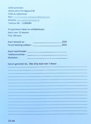 Teken en schilderlessen.