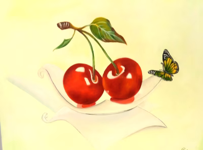 Nature morte aux cerises.