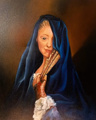 Signora con ventaglio.