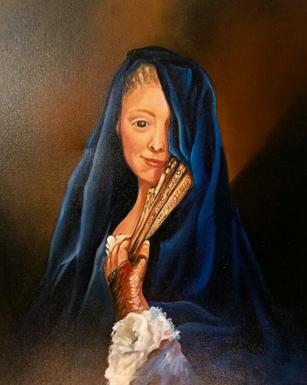 Lady with fan.