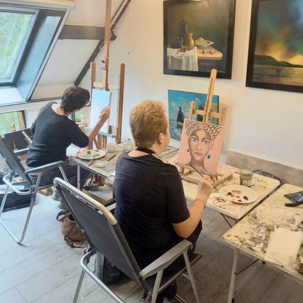 Drawing and painting classes.