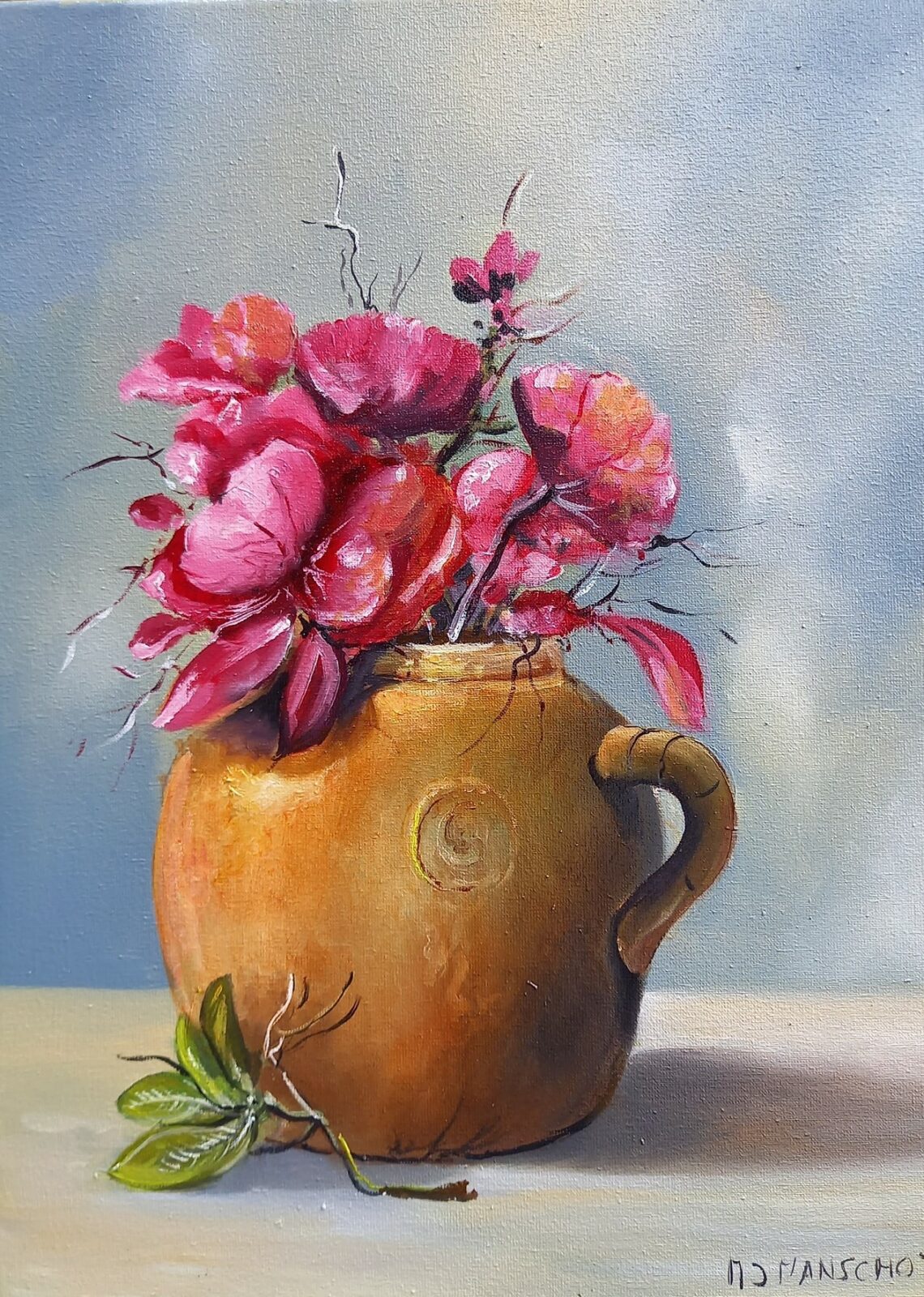 Nature morte avec des fleurs.