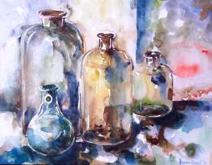 Still life with vases.