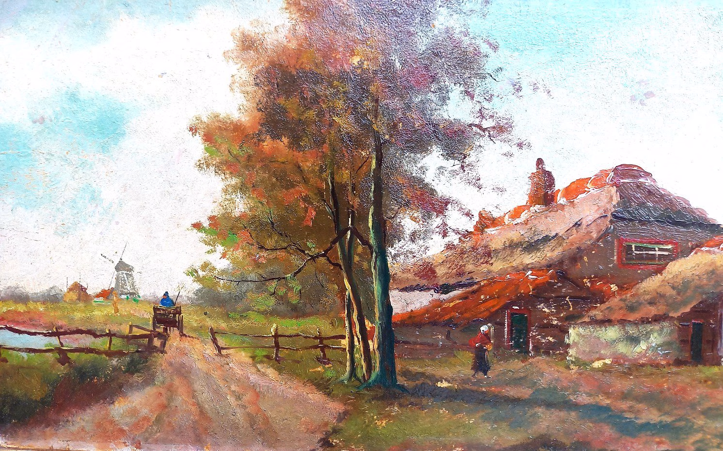 Hollands landschap schilderij bedrijven