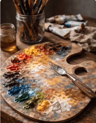 Olieverf pallet