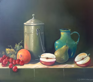 Stilleven met appeldelen