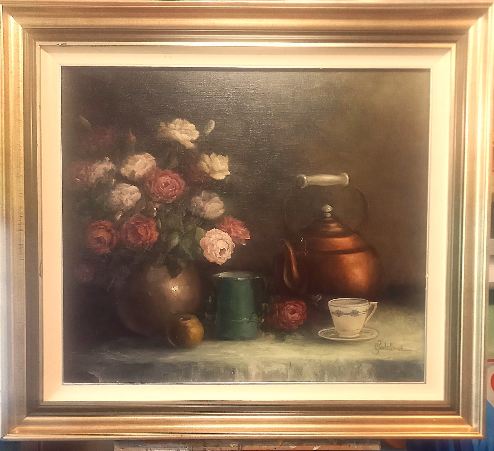 Stilleven met bloemen en theekopje - Image 2